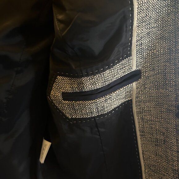 Women's J Crew Collarless Contrast Blazer - Picture 6 of 6